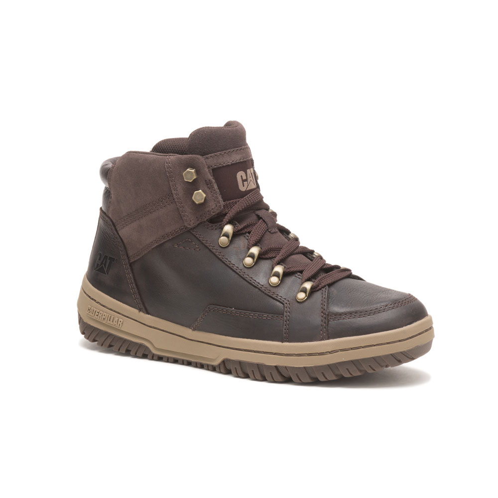 Caterpillar Crate Philippines - Mens Work Boots - Coffee 47561NKWO